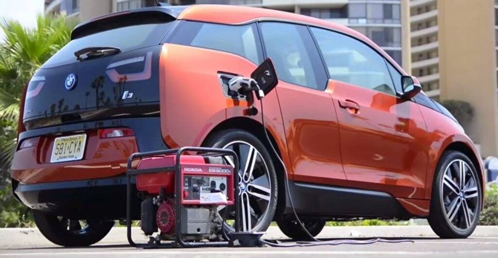 Electric car with generator set